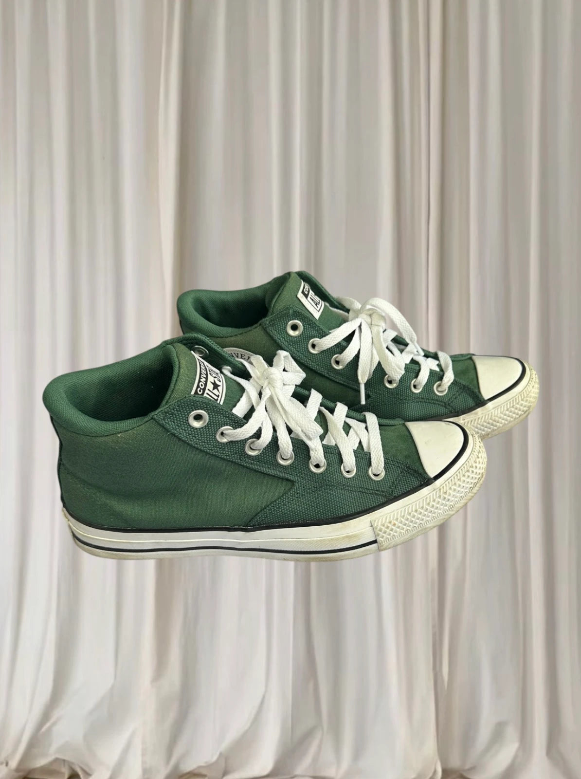 Converse Chuck Taylor All Star Malden St Hi Sneakers - Durable Green Canvas Mid-Top - Image 2