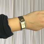 Billabong Women's Rectangular Two-Tone Watch - Gold and Silver Rhinestone - Image 2