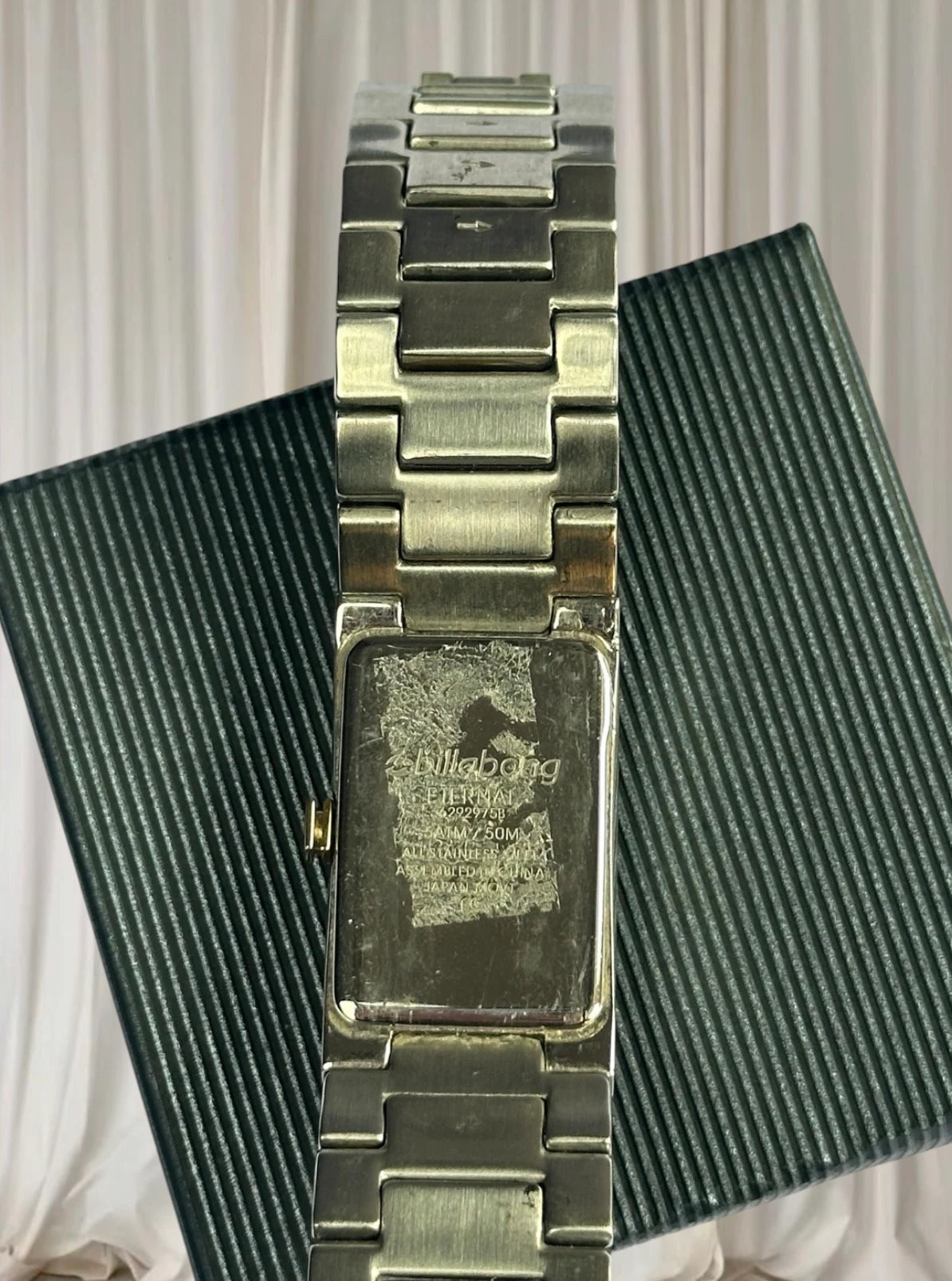 Billabong Women's Rectangular Two-Tone Watch - Gold and Silver Rhinestone - Image 7