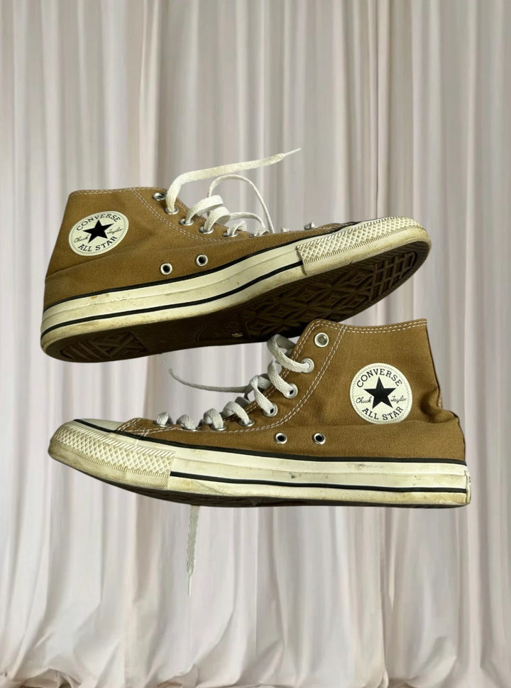 Converse Chuck Taylor All Star High Top Sneakers - Versatile Brown Canvas - Image 1