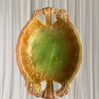 Antique Serving Bowl - Vintage Art Deco Green and Gold Ceramic Tray - Image 3