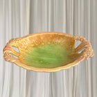 Antique Serving Bowl - Vintage Art Deco Green and Gold Ceramic Tray - Image 1