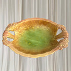 Antique Serving Bowl - Vintage Art Deco Green and Gold Ceramic Tray - Image 2