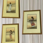 Jeanette Morris Framed Watercolor Prints - Set Of 3 Victorian Art On The Sands - Image 1
