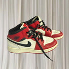 Nike Air Jordan 1 Mid Sneakers - Iconic Gym Red Black White Youth Size 6.5Y - Image 3