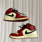 Nike Air Jordan 1 Mid Sneakers - Iconic Gym Red Black White Youth Size 6.5Y - Image 4