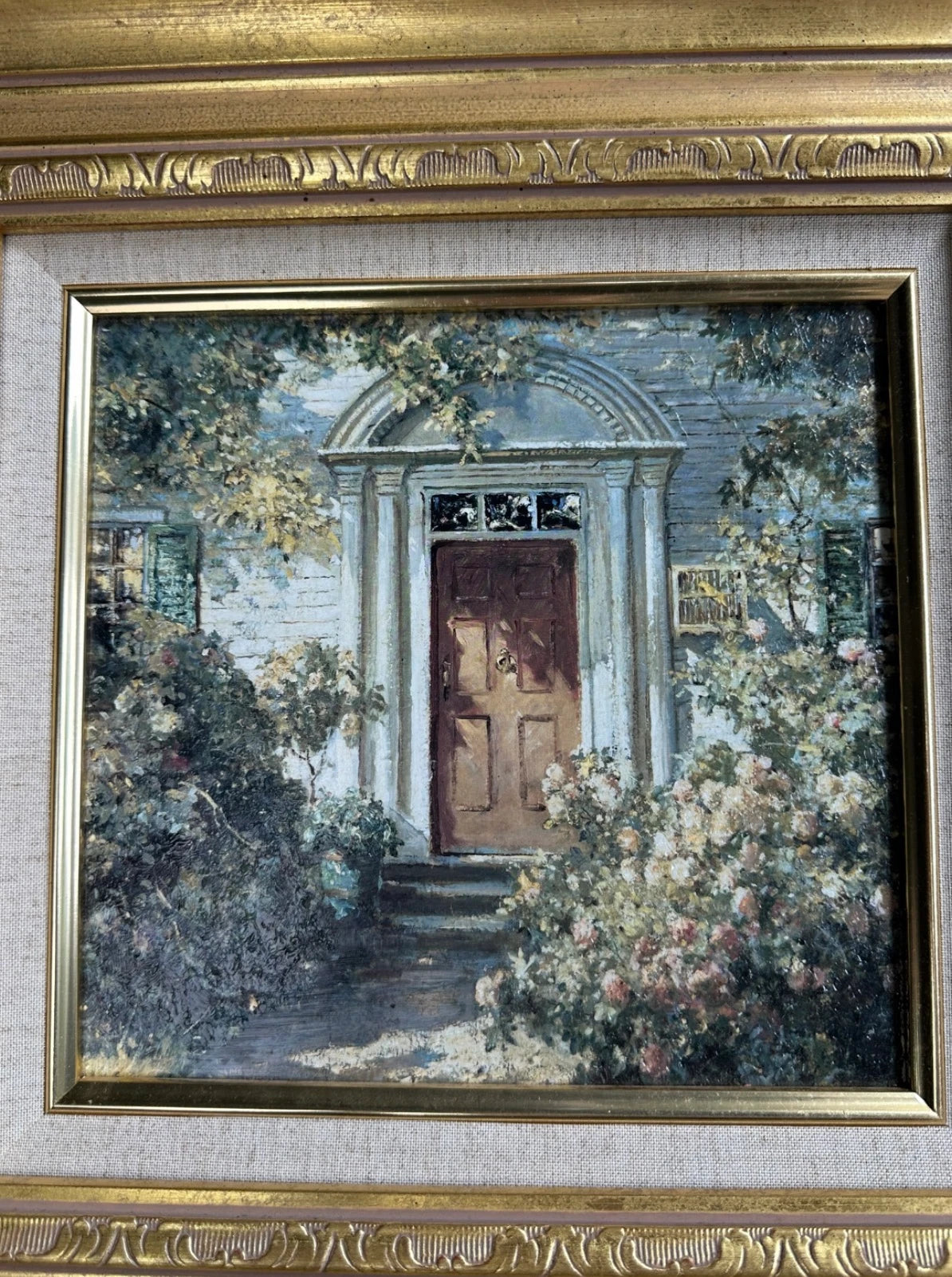 Grandmother's Doorway by Abbott Fuller Graves. Vintage Oil Painting  - Image 3