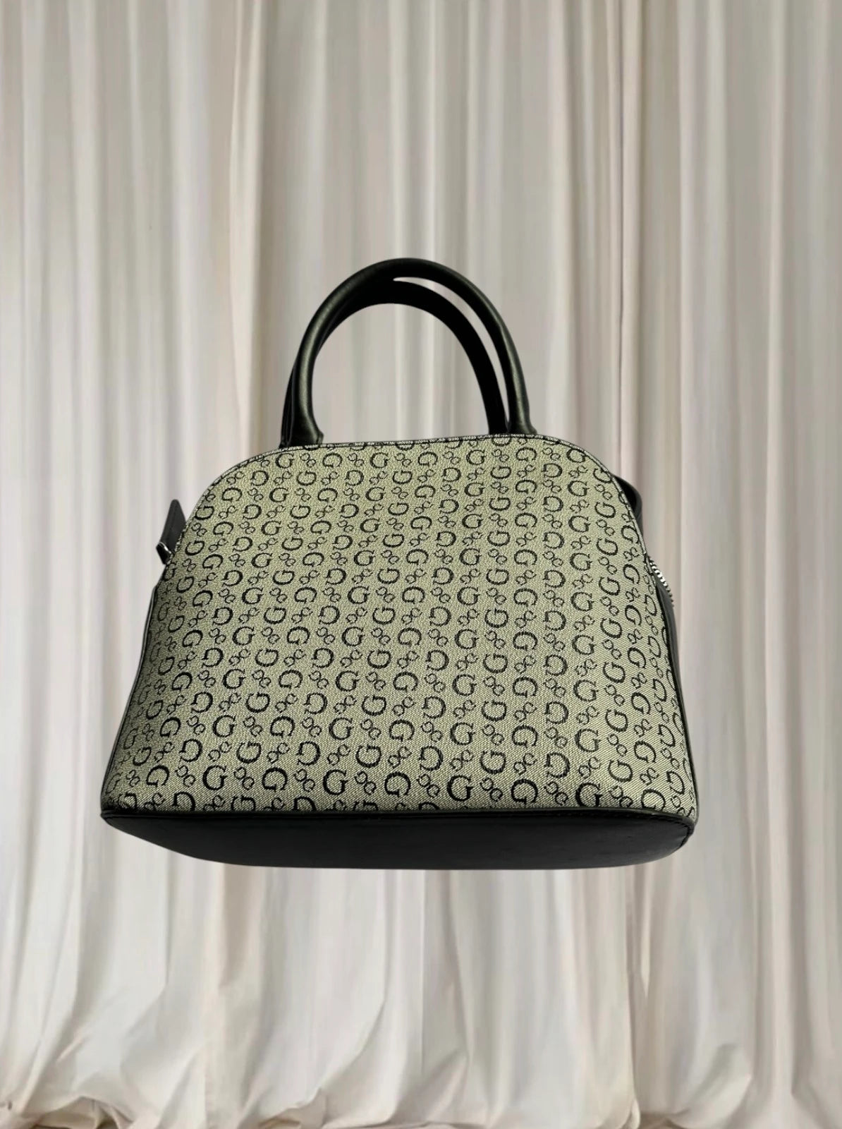 Guess Monogram Dome Satchel Crossbody Bag - Versatile Everyday Accessory - Image 5