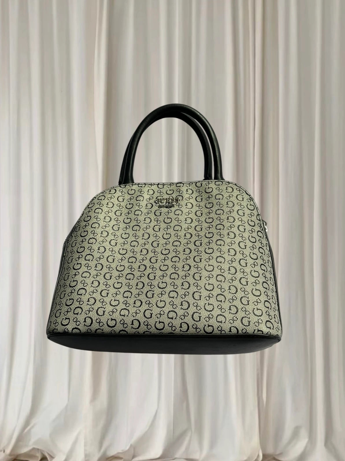 Guess Monogram Dome Satchel Crossbody Bag - Versatile Everyday Accessory - Image 4