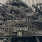 Lucky 13 Lace Top - Gothic Paisley Mock Neck Long Sleeve - Image 5