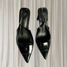 Tokito Slingback Heels - Elegant Black Patent Pointed Pumps AU6 - Image 3