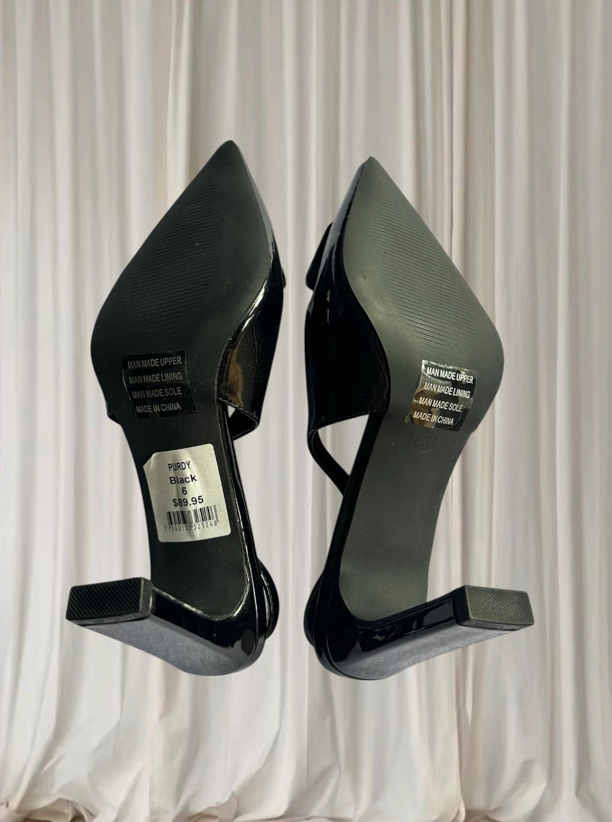 Tokito Slingback Heels - Elegant Black Patent Pointed Pumps AU6 - Image 6