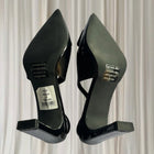 Tokito Slingback Heels - Elegant Black Patent Pointed Pumps AU6 - Image 6