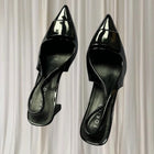 Tokito Slingback Heels - Elegant Black Patent Pointed Pumps AU6 - Image 4