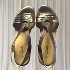 Easy Steps Slingback Sandals - Metallic Gold Comfortable Everyday Style AU8 - Image 1