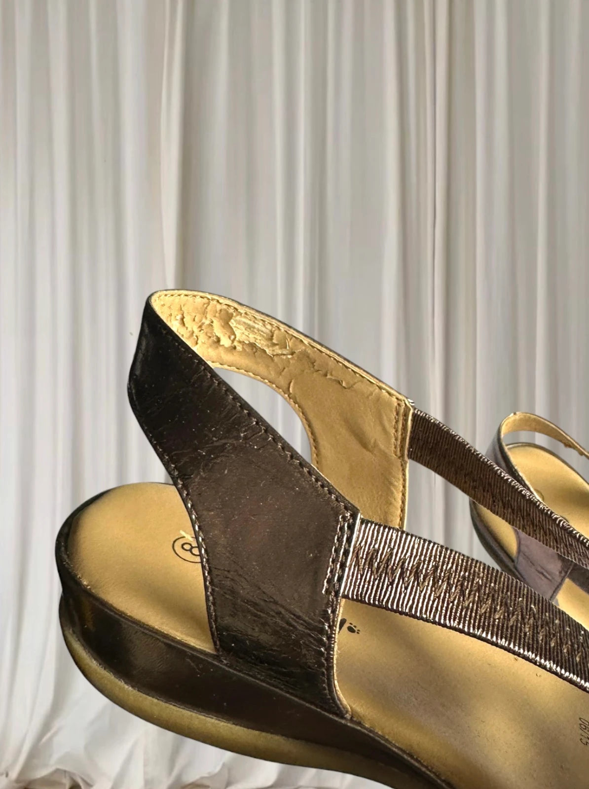 Easy Steps Slingback Sandals - Metallic Gold Comfortable Everyday Style AU8 - Image 7