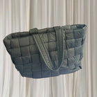 Country Road Padded Woven Tote Bag - Oversized Black Carryall Overnight Bag - Image 2