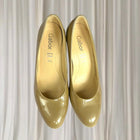 Gabor Patent Leather Platform Pumps - Beige High Heels 4.5 - Image 3
