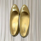 Gabor Patent Leather Platform Pumps - Beige High Heels 4.5 - Image 4
