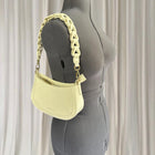 Mocha Australia Cream Braided Handle Shoulder Bag - Image 1
