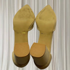 Pied à Terre Block Heel Pumps - Elegant Beige Pointed Toe Ankle Strap 7AU - Image 6