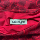 Vintage 2000s Suzanne Grae Mesh Long Sleeve Top - Red Rose Print S - Image 5