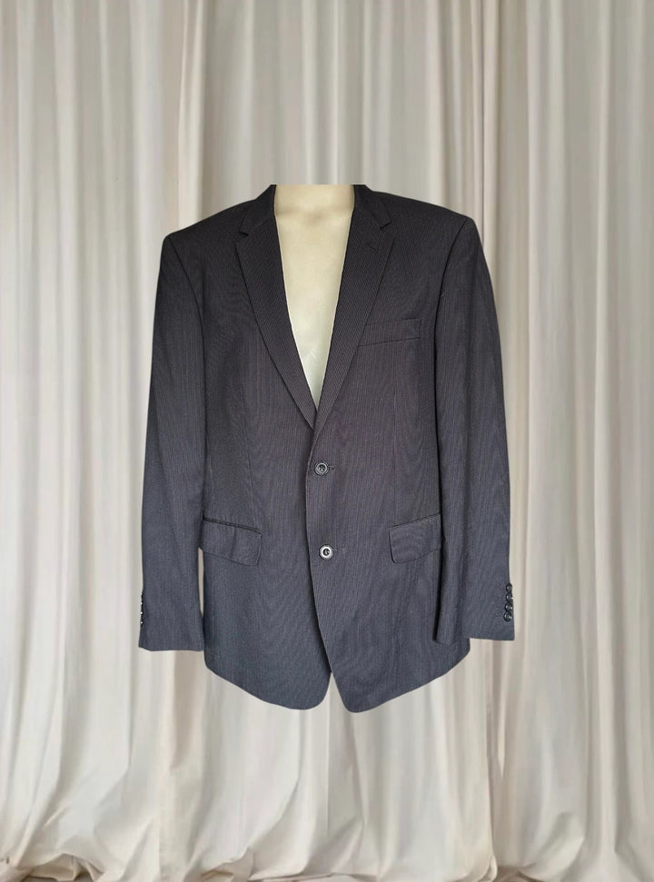 Pierre Cardin Men's Pinstripe Blazer - Classic Navy Two-Button Tailored Fit L - Image 1