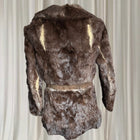 Vintage Genuine Mink Fur And Suede Paneled Jacket - Brown Luxury Coat - Image 5