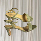 Easy Steps Gold Glitter Kitten Heel Sandals - Elegant Evening Footwear 10 - Image 1