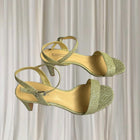 Easy Steps Gold Glitter Kitten Heel Sandals - Elegant Evening Footwear 10 - Image 2