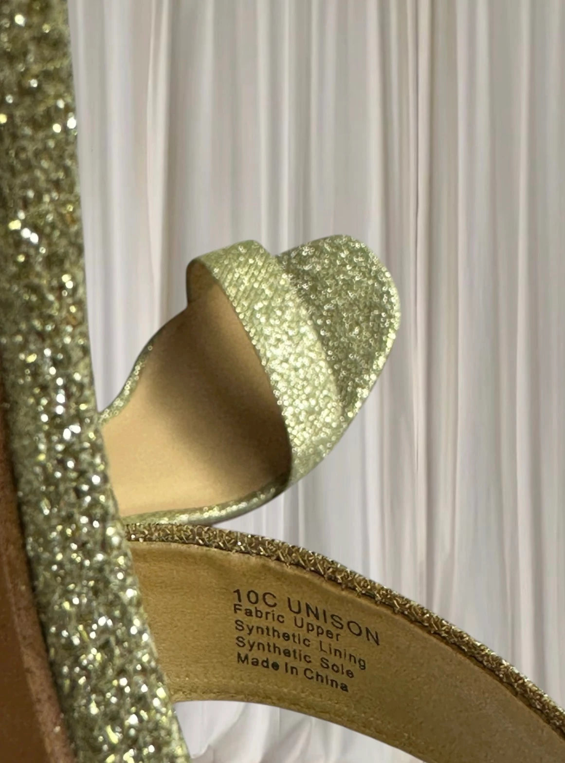 Easy Steps Gold Glitter Kitten Heel Sandals - Elegant Evening Footwear 10 - Image 6