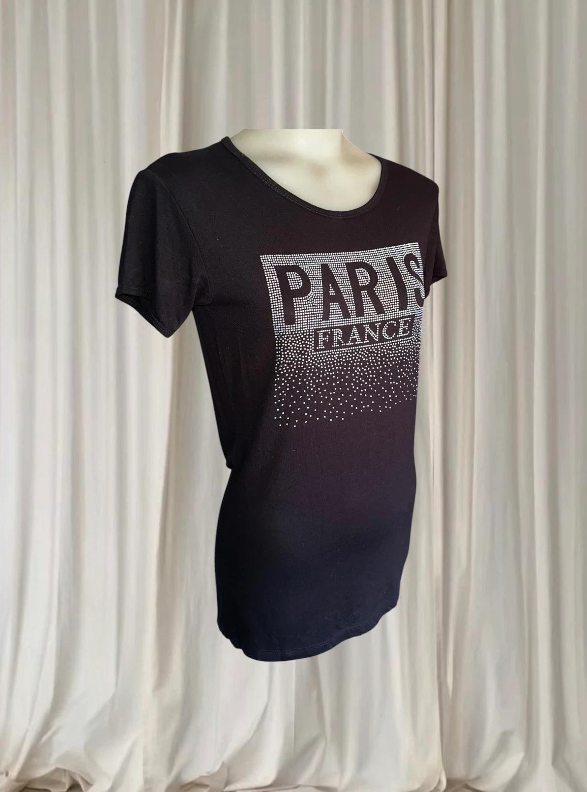 Attitude Paris Graphic T-Shirt - Rhinestone Paris France Design S - Image 2