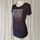 Attitude Paris Graphic T-Shirt - Rhinestone Paris France Design S - Image 3