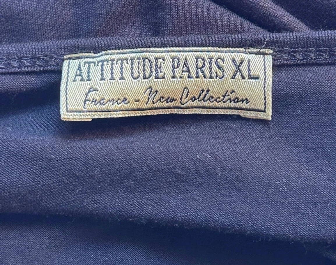 Attitude Paris Graphic T-Shirt - Rhinestone Paris France Design S - Image 5