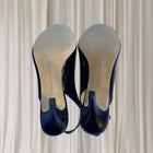 Giovanna Vintage Slingback Heels - Italian Leather. Black Floral Detail. AU7 - Image 7