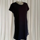 DKNY Women's Logo Tape T-Shirt Dress - Casual Black Short Sleeve L - Image 3