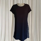 DKNY Women's Logo Tape T-Shirt Dress - Casual Black Short Sleeve L - Image 2
