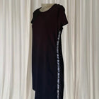 DKNY Women's Logo Tape T-Shirt Dress - Casual Black Short Sleeve L - Image 1