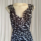 Conspiracy Vintage Sleeveless Dress - Elegant Black and White Leaf Print with Ruffles - Image 3