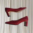 Floriano Italian Vintage Textured Kitten Heel Pumps - Elegant Gold Hardware 9 - Image 5