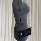 Jade Australia Crossbody Clutch - Black Faux Snakeskin - Image 2
