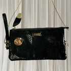 Jade Australia Crossbody Clutch - Black Faux Snakeskin - Image 5