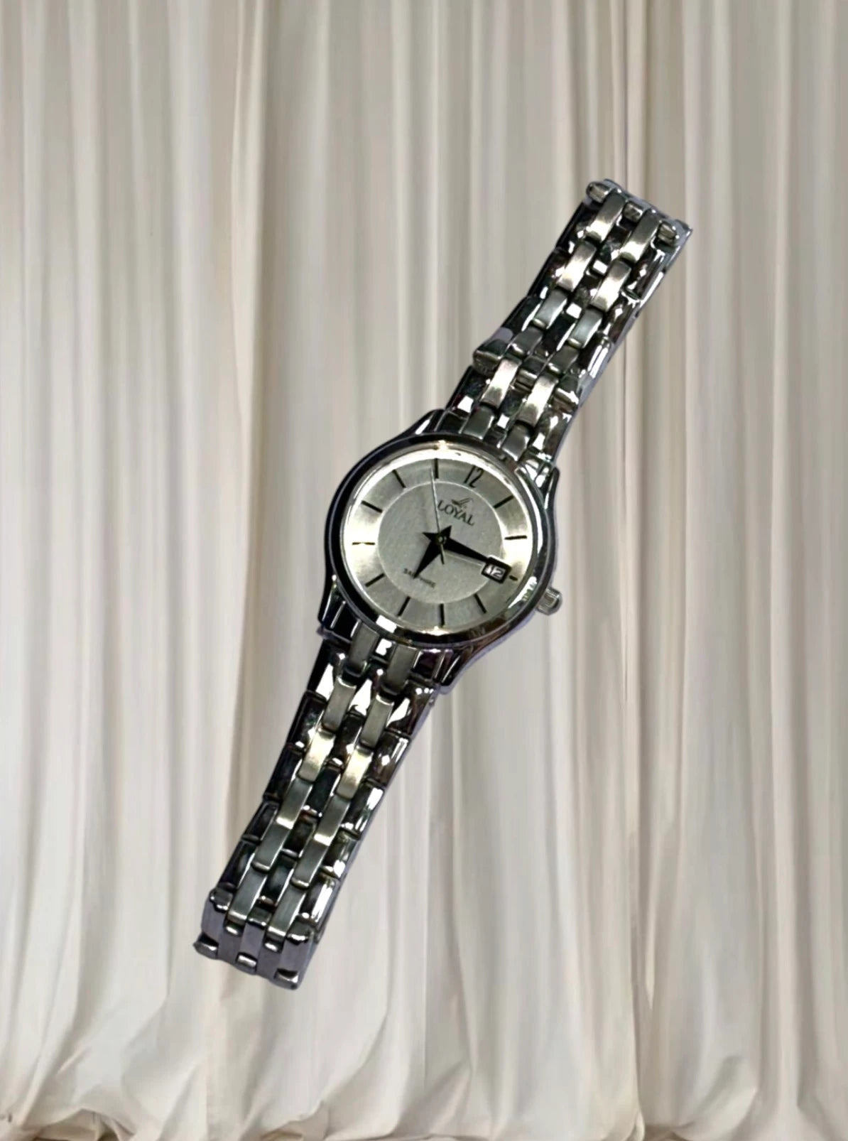 Loyal Sapphire Quartz Watch - Elegant Silver Tone Stainless Steel RRP $325 - Image 3