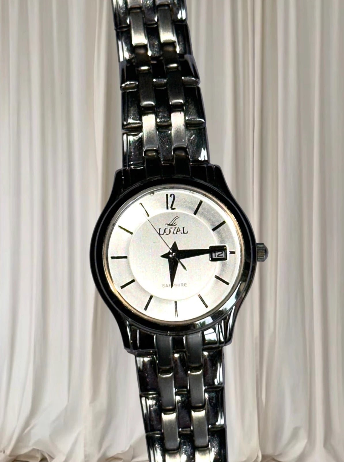Loyal Sapphire Quartz Watch - Elegant Silver Tone Stainless Steel RRP $325 - Image 5