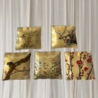 Heritage Artisans Japanese Lacquerware Plate Set - Vintage Gold Leaf Four Seasons Design - Image 2