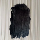 Jennifer Kate Rabbit Fur Vest - Luxurious Shaggy Layering Piece S-M - Image 5