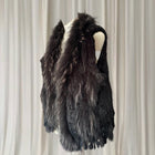 Jennifer Kate Rabbit Fur Vest - Luxurious Shaggy Layering Piece S-M - Image 4
