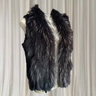 Jennifer Kate Rabbit Fur Vest - Luxurious Shaggy Layering Piece S-M - Image 3