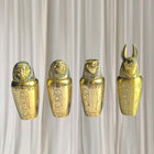 Veronese Design Egyptian Canopic Jars - Set of 4 Decorative Brass Finish Figurines - Image 2