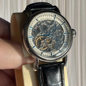 Sea-Gull M182SK Skeleton Automatic Watch - Men's Leather Strap - Image 1